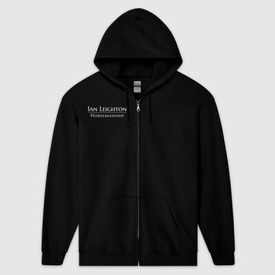 Ian Leighton Horsemanship Unisex Hoodie With White Logo Thumbnail